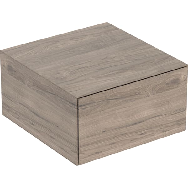 GEBERIT Boční skříňka Geberit ONE s jednou zásuvkou Ořech hickory / Melamin struktura dřeva #505.078.00.6