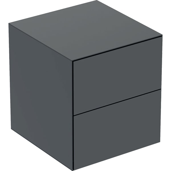 GEBERIT Boční skříňka Geberit ONE se dvěma zásuvkami Černá matná #505.077.00.8