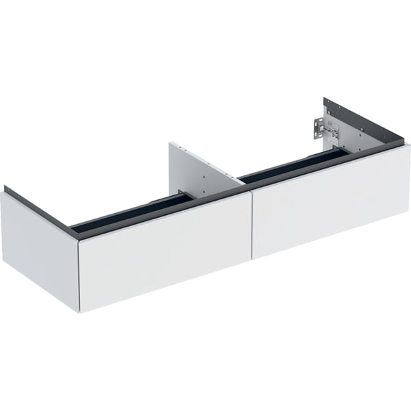 GEBERIT Skříňka pro umyvadlo na desku Geberit ONE, se dvěma zásuvkami Bílá / Lak matný #505.076.00.2
