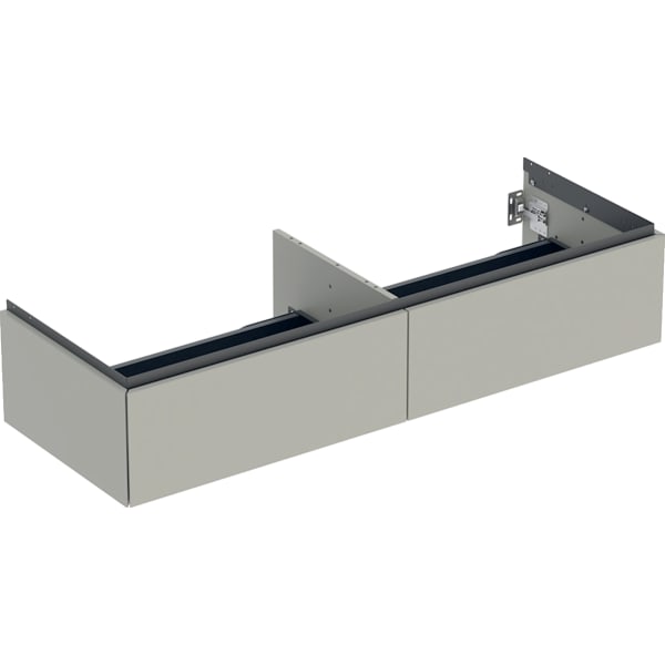 GEBERIT Skříňka pro umyvadlo na desku Geberit ONE, se dvěma zásuvkami Šedo-béžová / Lak matný #505.076.00.7