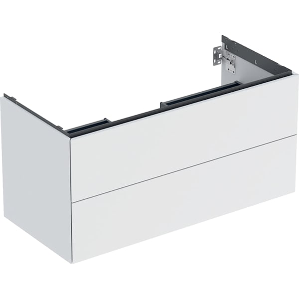 GEBERIT Skříňka pod umyvadlo Geberit ONE, se dvěma zásuvkami Bílá / Lak matný #505.264.00.2