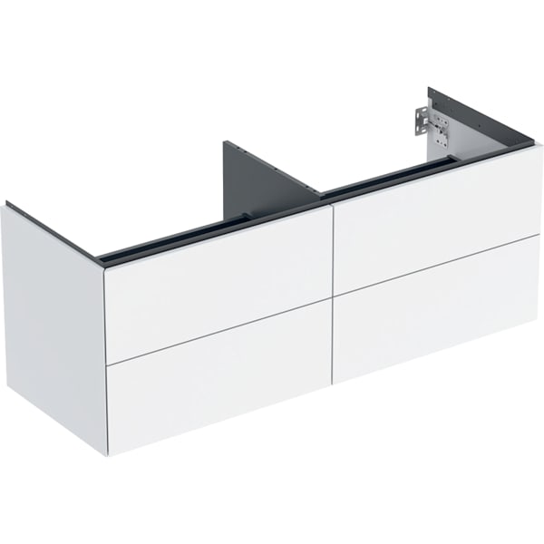 GEBERIT Skříňka pro umyvadlo na desku Geberit ONE, se čtyřmi zásuvkami Bílá / Lakované s vysokým leskem #505.266.00.1