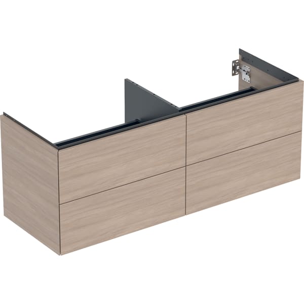 GEBERIT Skříňka pro umyvadlo na desku Geberit ONE, se čtyřmi zásuvkami Dub / Melamin struktura dřeva #505.266.00.5