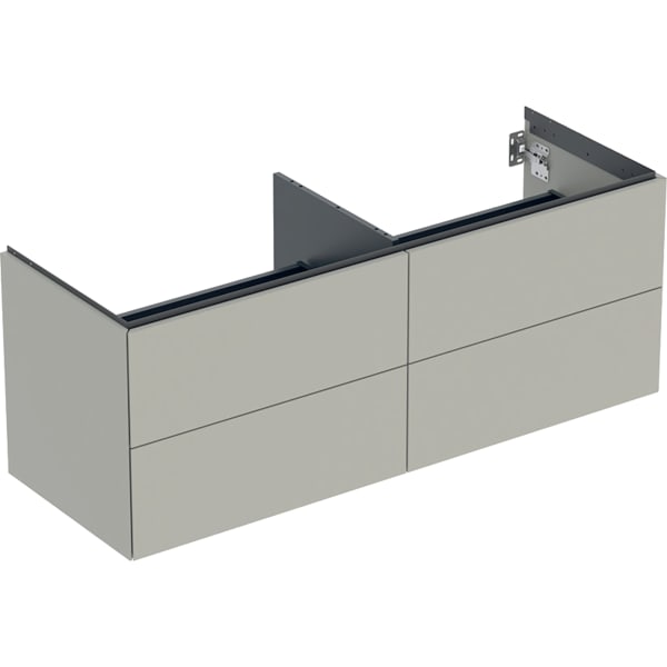 GEBERIT Skříňka pro umyvadlo na desku Geberit ONE, se čtyřmi zásuvkami Šedo-béžová / Lak matný #505.266.00.7