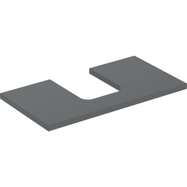 GEBERIT Umyvadlová deska Geberit ONE s výřezem, pro umyvadlo na desku, tvar misky Láva / Lak matný #505.272.00.3