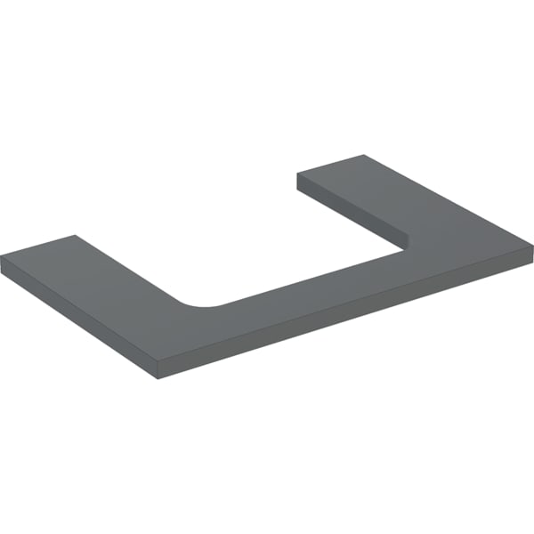 GEBERIT Umyvadlová deska Geberit ONE s výřezem, pro umyvadlo na desku, obdélníkové Láva / Lak matný #505.282.00.3