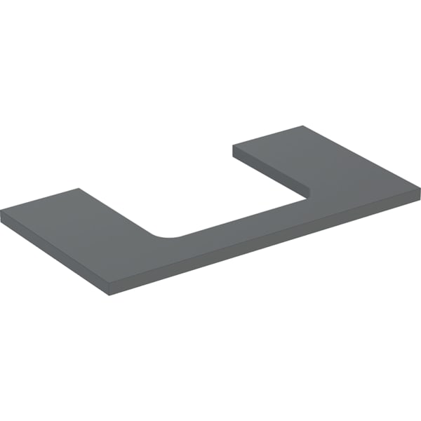 GEBERIT Umyvadlová deska Geberit ONE s výřezem, pro umyvadlo na desku, obdélníkové Láva / Lak matný #505.283.00.3