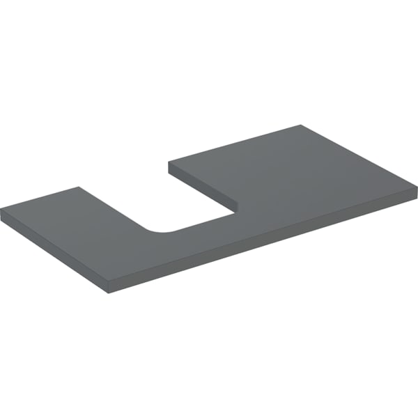 GEBERIT Umyvadlová deska Geberit ONE s výřezem, pro umyvadlo na desku, tvar misky Láva / Lak matný #505.293.00.3