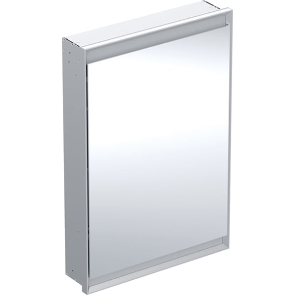 GEBERIT Zrcadlová skříňka Geberit ONE s ComfortLight a jedněmi dvířky, podomítková montáž, výška 90 cm Hliník eloxovaný #505.801.00.1