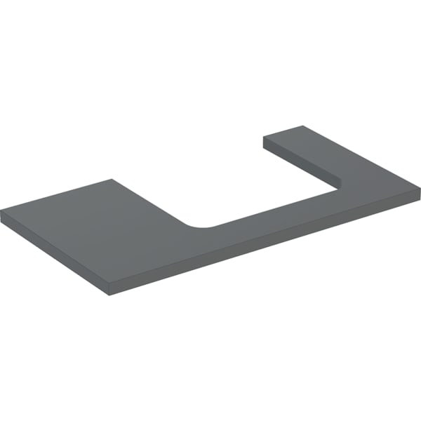 GEBERIT Umyvadlová deska Geberit ONE s výřezem, pro umyvadlo na desku, obdélníkové Láva / Lak matný #505.323.00.3