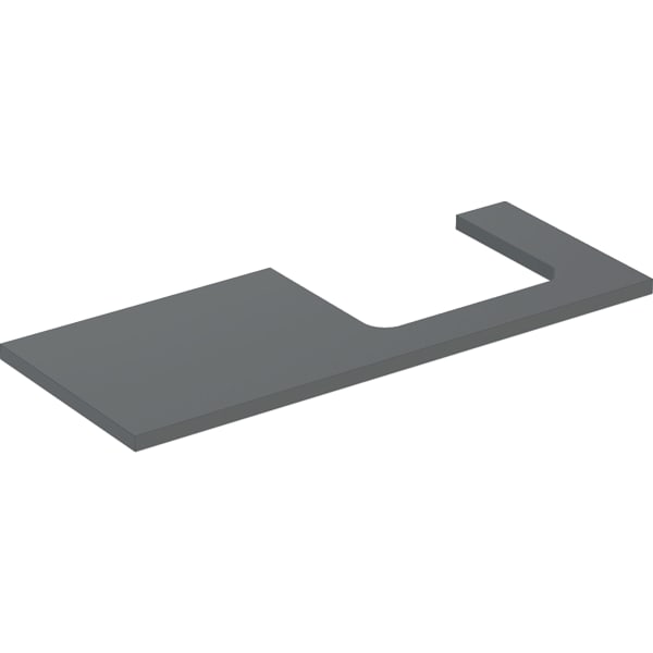 GEBERIT Umyvadlová deska Geberit ONE s výřezem, pro umyvadlo na desku, obdélníkové Láva / Lak matný #505.325.00.3