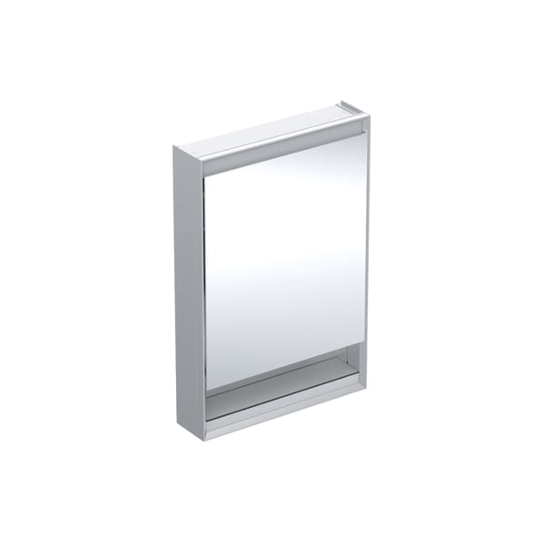 GEBERIT Zrcadlová skříňka Geberit ONE s nikou a ComfortLight, s jedněmi dvířky, montáž na omítku, výška 90 cm Hliník eloxovaný #505.831.00.1