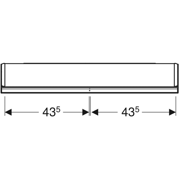 GEBERIT Zrcadlová skříňka Geberit ONE s ComfortLight, dvě dvířka, montáž na omítku, výška 90 cm Bílá / Hliník s práškovou barvou #505.813.00.2