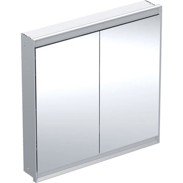 GEBERIT Zrcadlová skříňka Geberit ONE s ComfortLight, dvě dvířka, podomítková montáž, výška 90 cm Hliník eloxovaný #505.803.00.1