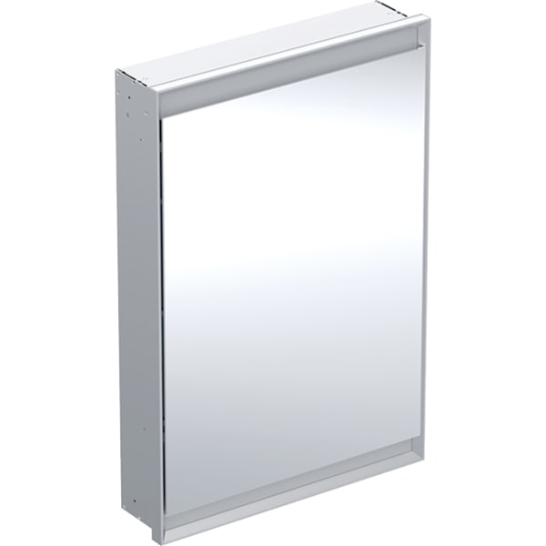 GEBERIT Zrcadlová skříňka Geberit ONE s ComfortLight a jedněmi dvířky, podomítková montáž, výška 90 cm Hliník eloxovaný #505.800.00.1
