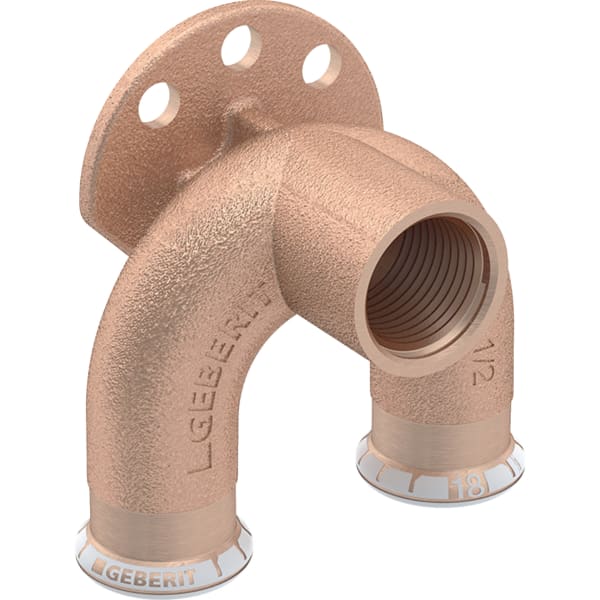 GEBERIT Dvojitá nástěnka Geberit Mapress měď 90° #63463