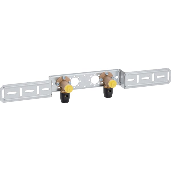 GEBERIT PushFit připojovací konzola 90° předmontovaná, dvojitá, mosazná #651.299.00.1
