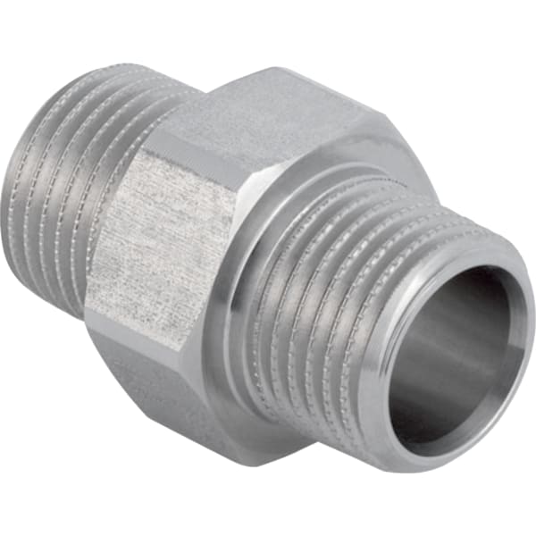 GEBERIT Přechodka Geberit s vnějším závitem MF 1/2" a vnější závit, nerezová ocel #632.005.00.1