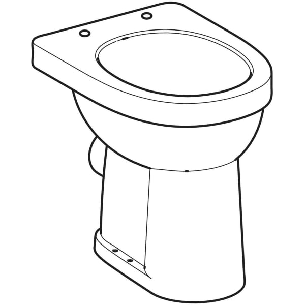 GEBERIT Renova Comfort Washdown WC, zvýšené, horizontální vývod #218510600 - bílá / KeraTect
