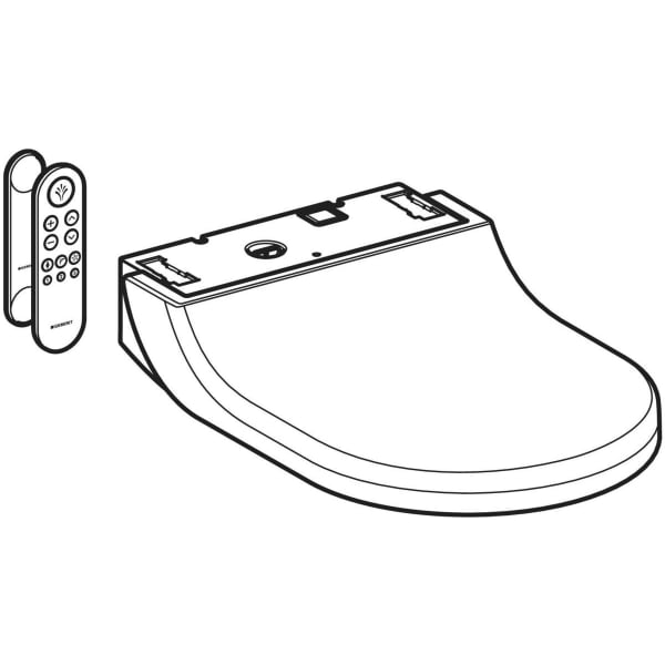 GEBERIT WC sedátko Geberit AquaClean Tuma Comfort Designový kryt: sklo bílé #146.270.SI.1