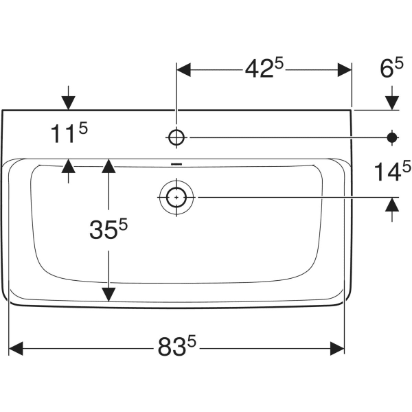 GEBERIT Renova Plan umyvadlo #501.698.00.8 - bílá / KeraTect