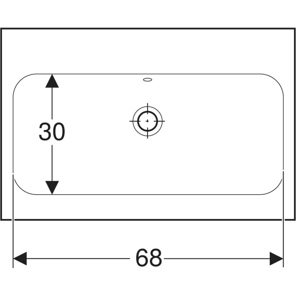 GEBERIT Umyvadlo na desku Geberit iCon Light Bílá / KeraTect #501.848.00.4