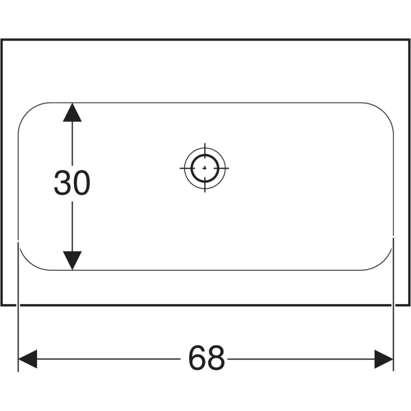 GEBERIT Umyvadlo na desku Geberit iCon Light Bílá #501.848.00.7