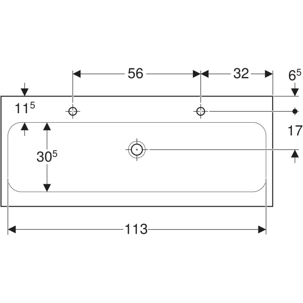 GEBERIT Umyvadlo Geberit iCon Light Bílá #501.837.00.5