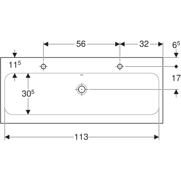 GEBERIT Umyvadlo Geberit iCon Light Bílá #501.837.00.1