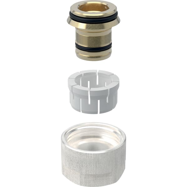 GEBERIT Přechodka k připojení Geberit FlowFit pro Eurokonus, pro systémové trubky ML / PB Poniklovaná #619.056.00.1
