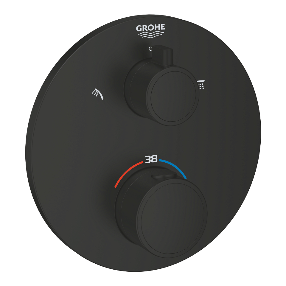 GROHE Grohtherm termostat pod omítku, 2 funkce #1022082430 - černá mat