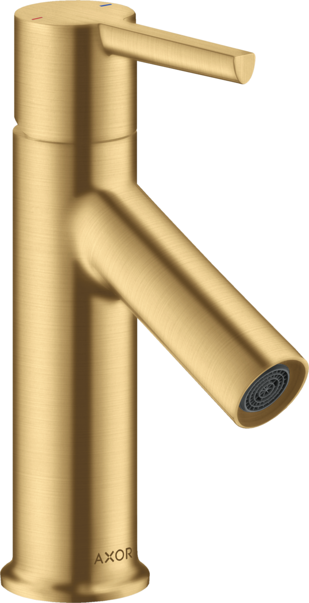 HANSGROHE Jednopáková umyvadlová baterie AXOR Starck 80 s pákovou rukojetí pro umyvadlo s výsuvným odpadem #10102250 - Brushed Gold Optic