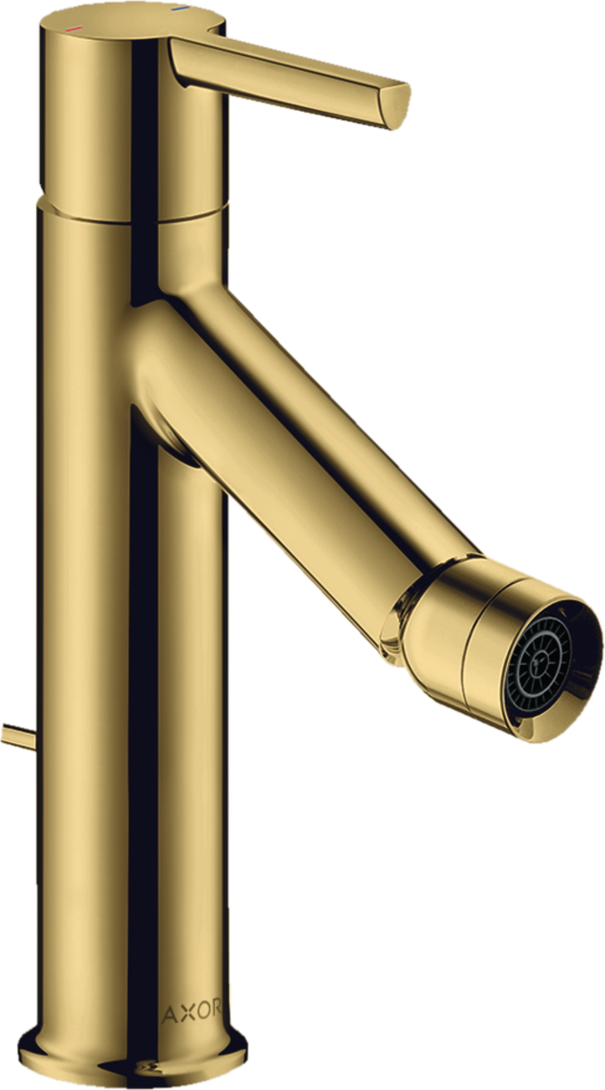 HANSGROHE Jednopáková bidetová baterie AXOR Starck s pákovou rukojetí a vyskakovacím výtokem #10214990 - Polished Gold Optic