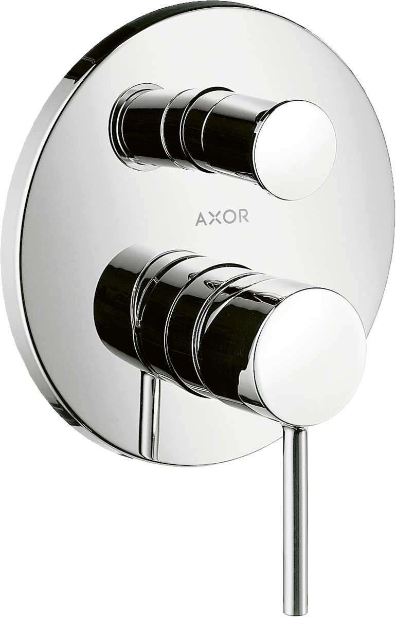 HANSGROHE AXOR Starck podomítková jednopáková vanová baterie s kolíkovou rukojetí #10416330 - Leštěný černý chrom