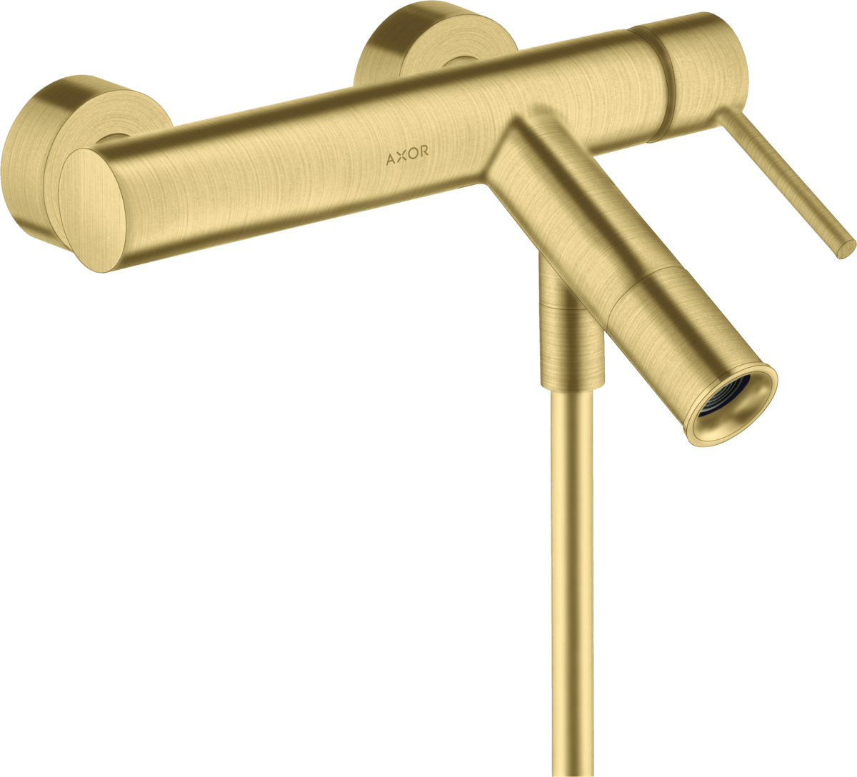 HANSGROHE AXOR Starck jednopáková vanová baterie s kolíkovou rukojetí #10411950 - kartáčovaná mosaz