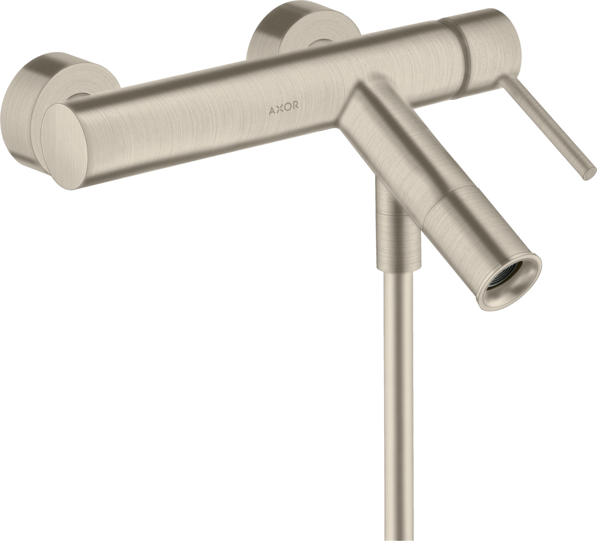 HANSGROHE AXOR Starck jednopáková vanová baterie s kolíkovou rukojetí #10411820 - kartáčovaný nikl