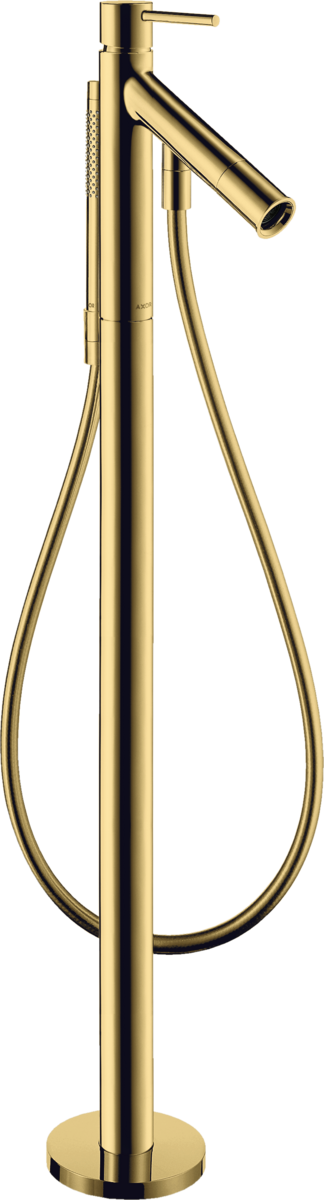 HANSGROHE AXOR Starck jednopáková vanová baterie stojánková s kolíkovou rukojetí #10456990 - Polished Gold Optic