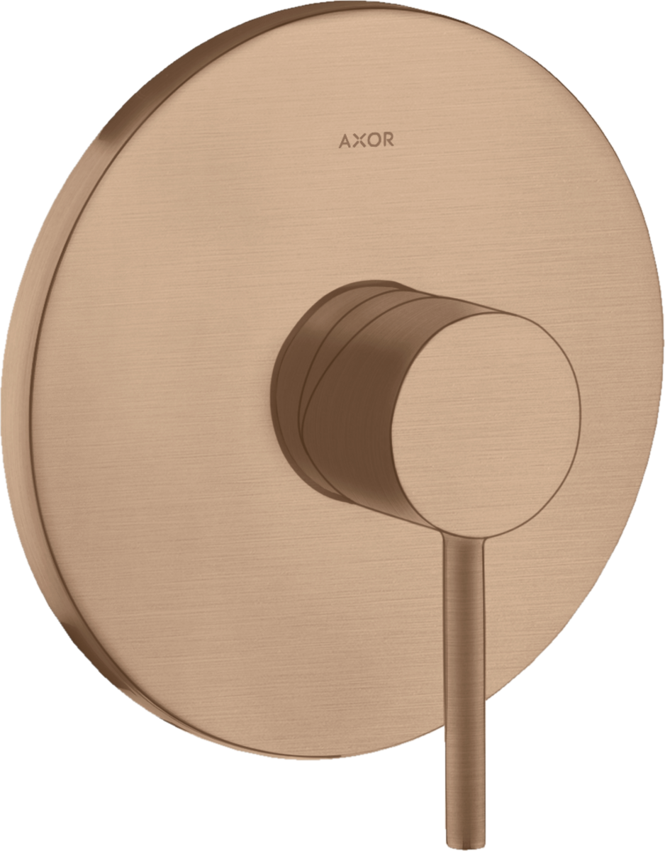 HANSGROHE Podomítková jednopáková sprchová baterie AXOR Starck s kolíkovou rukojetí #10616310 - Brushed Red Gold