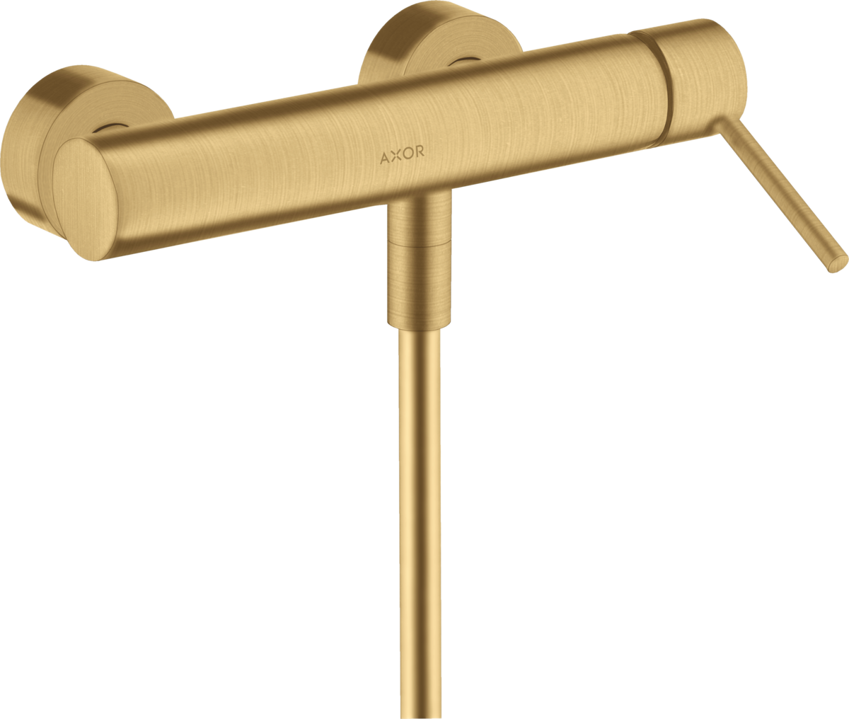 HANSGROHE AXOR Starck jednopáková povrchová sprchová baterie s kolíkovou rukojetí #10611250 - Brushed Gold Optic