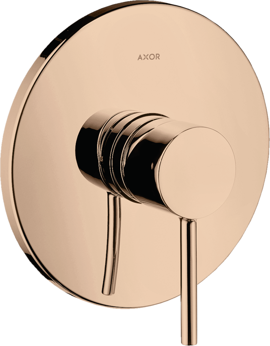 HANSGROHE Podomítková jednopáková sprchová baterie AXOR Starck s kolíkovou rukojetí #10616300 - Leštěné červené zlato
