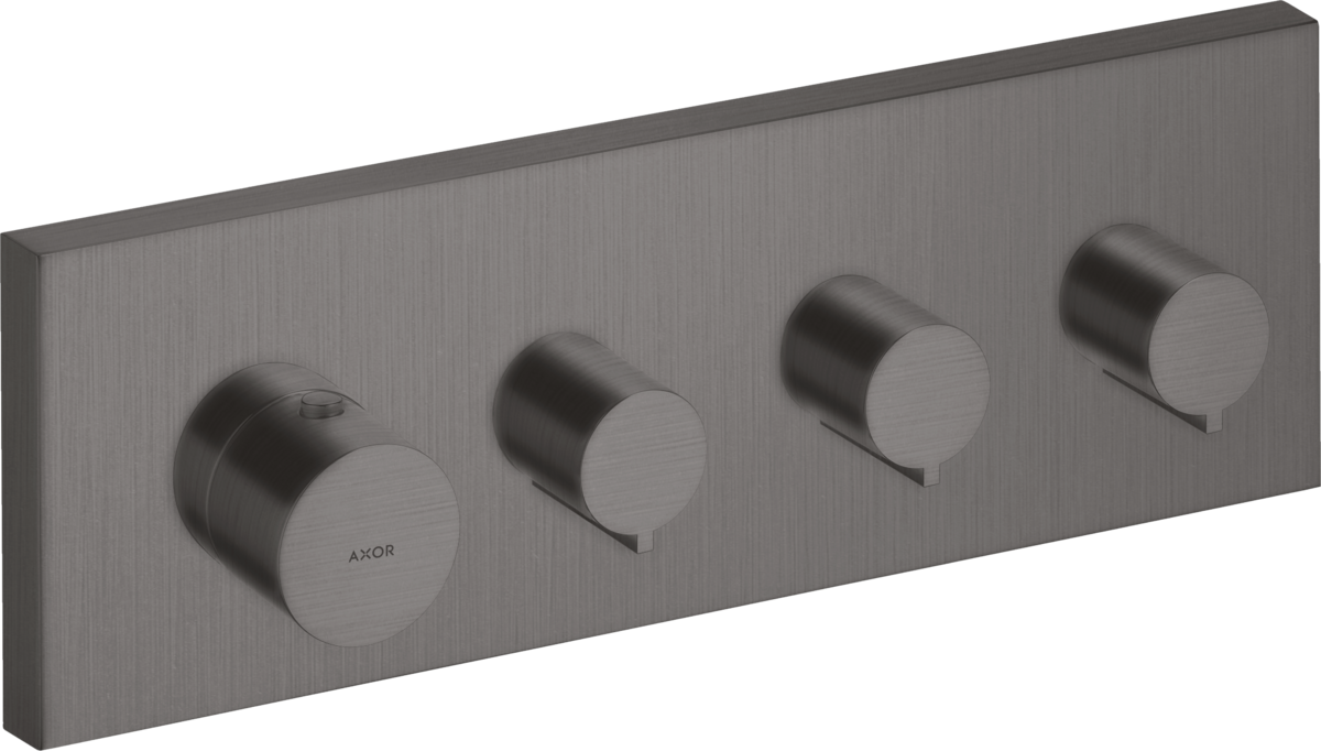 HANSGROHE AXOR ShowerSolutions termostatický modul 360/120 pod omítku úhlový pro 3 spotřebiče #10751340 - Brushed Black Chrome