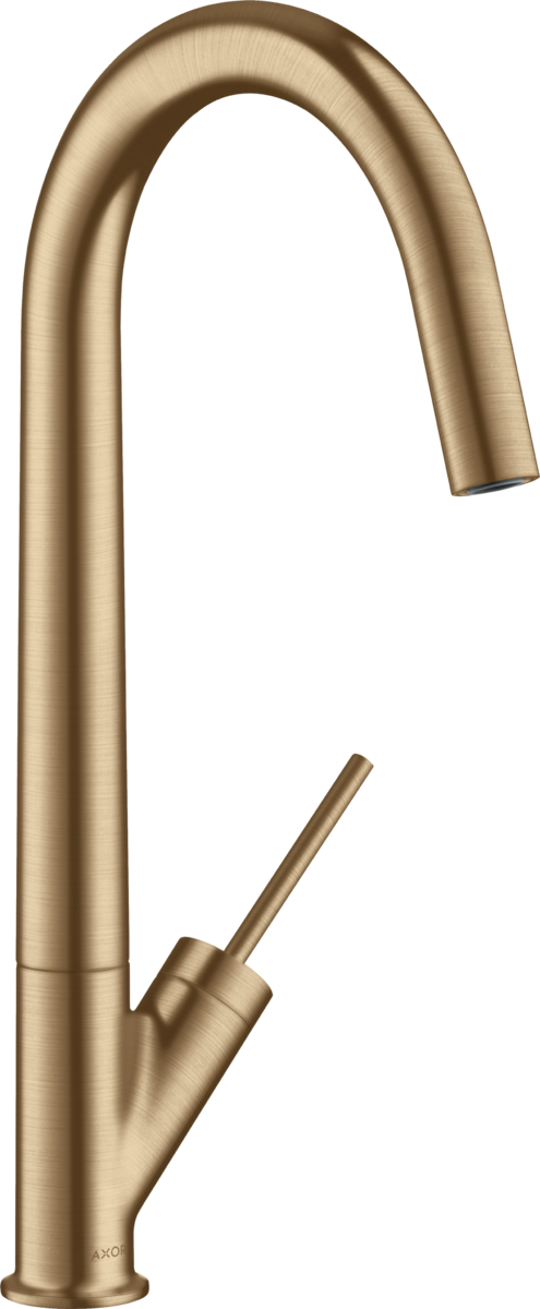 HANSGROHE Jednopáková kuchyňská baterie AXOR Starck 300 s otočnou výpustí #10822310 - kartáčovaná červenozlatá