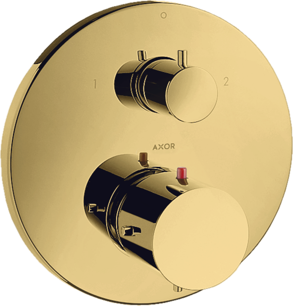 HANSGROHE Skrytý termostat AXOR Starck s uzavíracím a přepínacím ventilem #10720990 - Polished Gold Optic