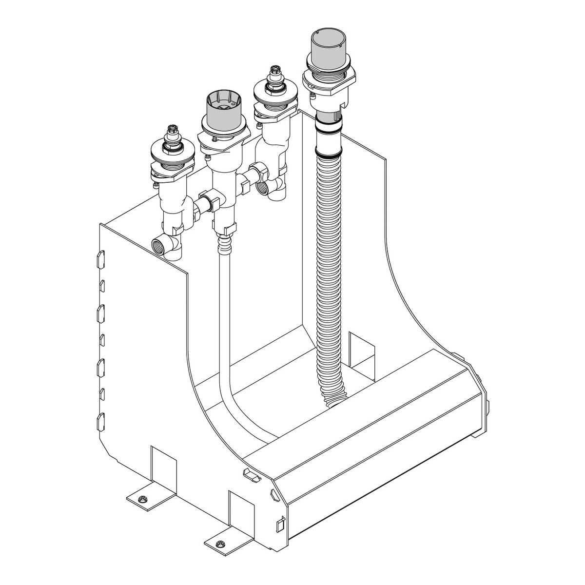 HANSGROHE 4-otvorová vanová okrajová baterie DN15 #14444180