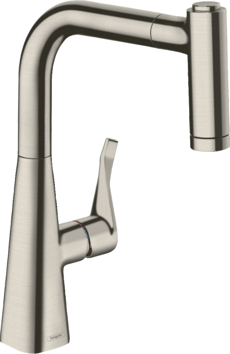HANSGROHE Metris M71 jednopáková kuchyňská baterie 220, výsuvná výtoková trubice, 2 trysky #14834800