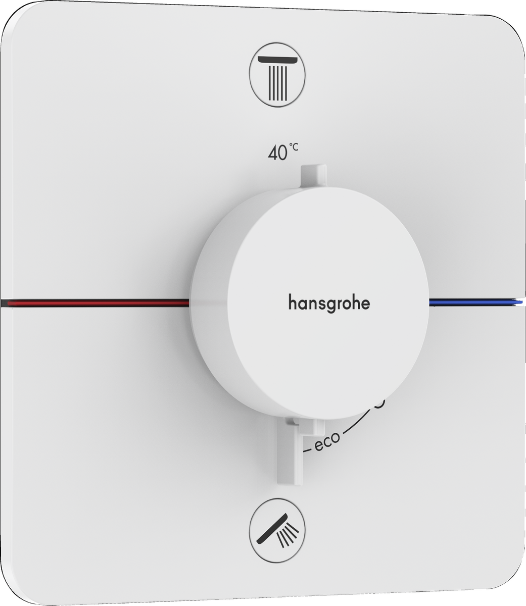 HANSGROHE ShowerSelect Comfort Q Termostat pod omítku pro 2 spotřebiče #15583700 - matná bílá