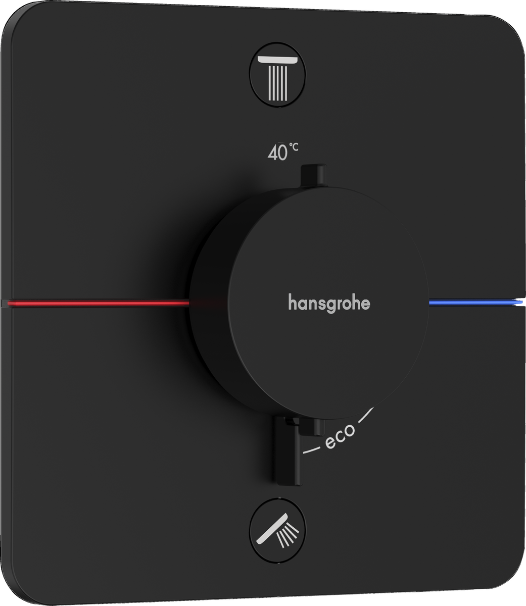 HANSGROHE ShowerSelect Comfort Q Termostat pod omítku pro 2 spotřebiče #15583670 - matná černá