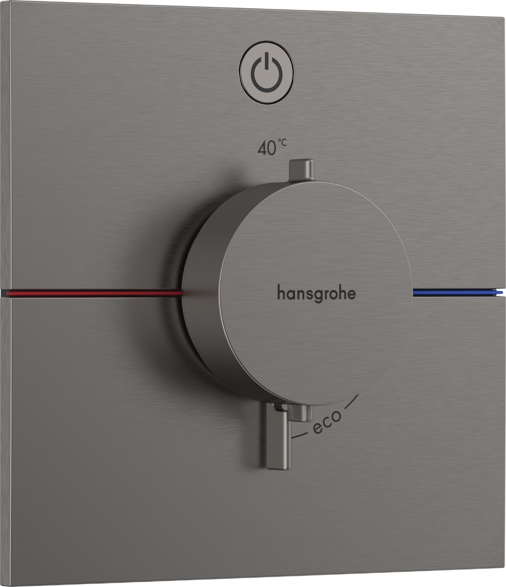 HANSGROHE ShowerSelect Comfort E Termostat pod omítku pro 1 spotřebič #15571340 - kartáčovaný černý chrom