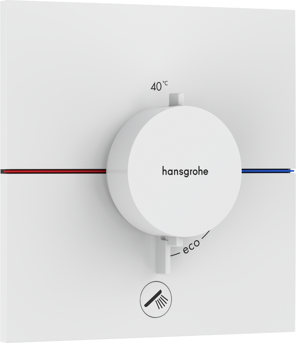 HANSGROHE ShowerSelect Comfort E Termostat pod omítku pro 1 spotřebič a další výtok #15575700 - matná bílá