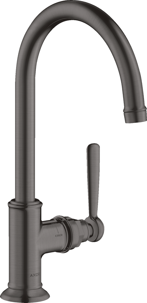 HANSGROHE AXOR Montreux Páková umyvadlová baterie 210 s páčkovou rukojetí, s odtokovou soupravou #16518340 - kartáčovaný černý chrom
